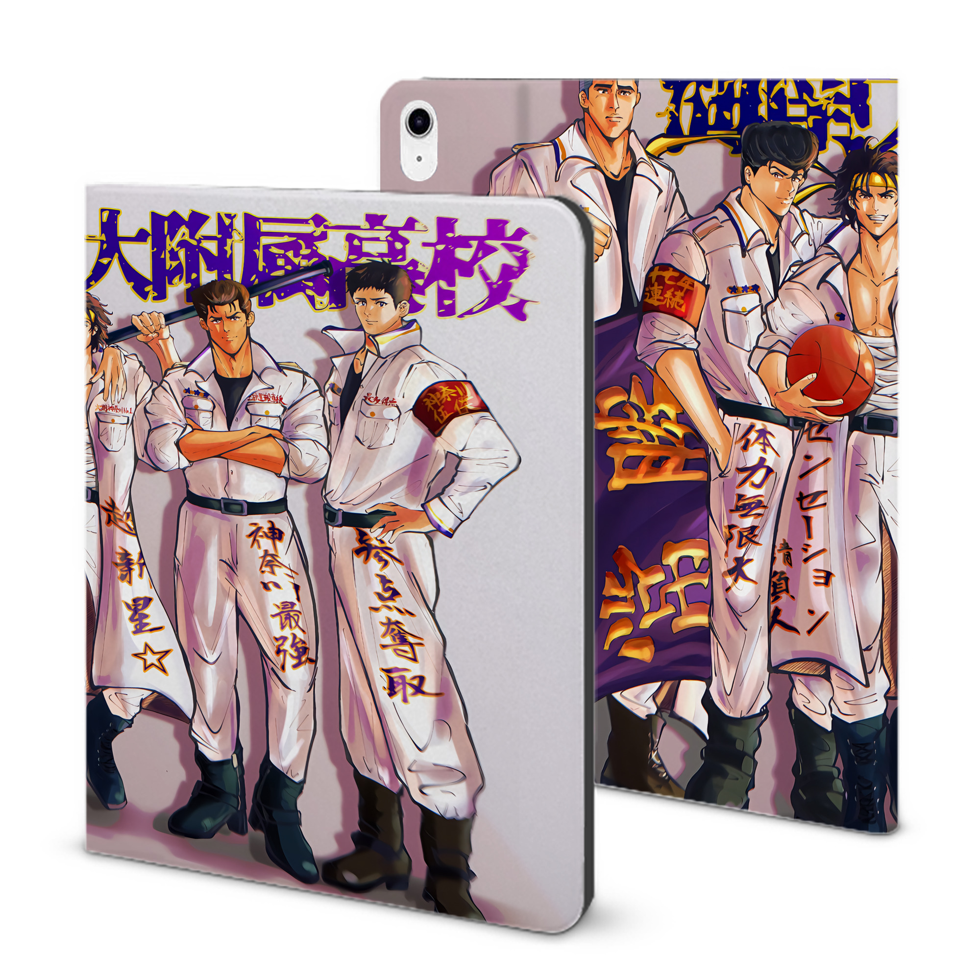 （画像用） SLAM DUNK／スラムダンク IPad ケース ブック型 PUレザー TPU 耐衝撃 軽量 薄型 ペン収納なし 全面保護 IPad 各モデル対応